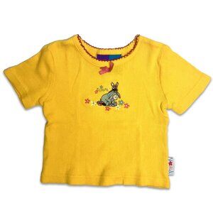 Vintage Disney Winnie the Pooh Eeyore Embroidered Toddler T-Shirt Short Sleeve